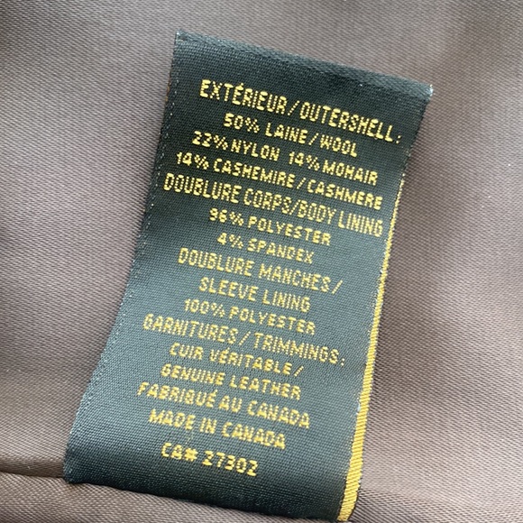 Mackage New womens pea coat sz. Small. Wool / Cashmere blend. Made in Canada - Picture 5 of 13